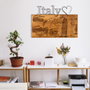 Wallity Escultura de pared I Love You Italy en Negro y Nogal